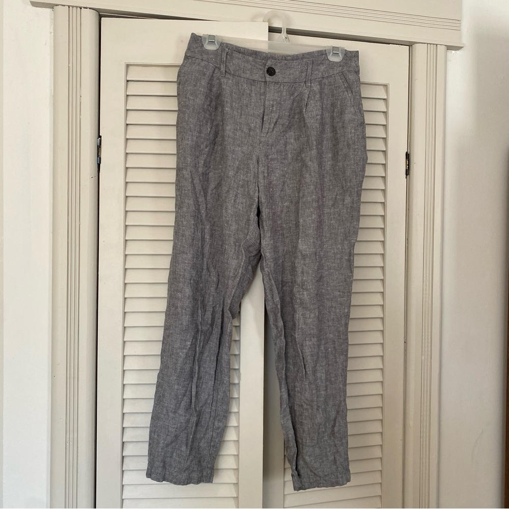 A New Day Linen Gray cropped Trouser